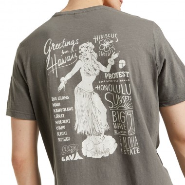 PROTEST TALBOT T-SHIRT GREY GREEN