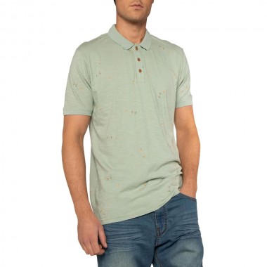 PROTEST TESTON POLO AQUA GRAY