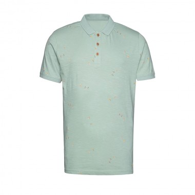 PROTEST TESTON POLO AQUA GRAY