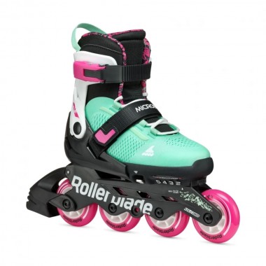 ROLLERBLADE MICROBLADE XT K INLINE SKATES BLACK/SEA GREEN