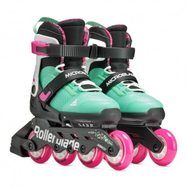 ROLLERBLADE MICROBLADE XT K INLINE SKATES BLACK/SEA GREEN