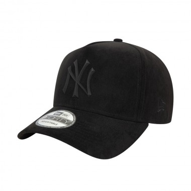NEW ERA MLB NEW YORK YANKEES FAUX SUEDE EFRAME CAP BLACK