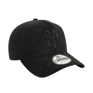 NEW ERA MLB NEW YORK YANKEES FAUX SUEDE EFRAME CAP BLACK