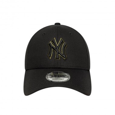 NEW ERA MLB NEW YORK YANKEES TEAM OUTLINE 9FORTY ADJ CAP BLACK