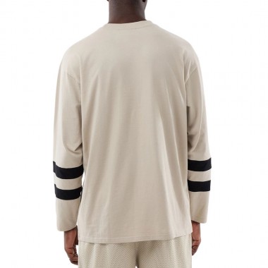 NEW ERA MLB NEW YORK YANKEES OVERSIZED LS TEE LIGHT BEIGE