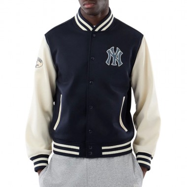 NEW ERA MLB NEW YORK YANKEES JERSEY BOMBER JACKET NAVY