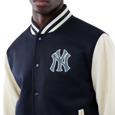 NEW ERA MLB NEW YORK YANKEES JERSEY BOMBER JACKET NAVY