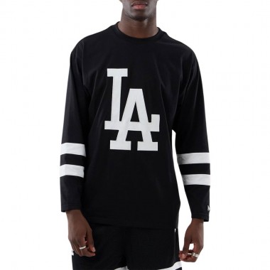 NEW ERA MLB LA DODGERS OVERSIZED LS TEE BLACK