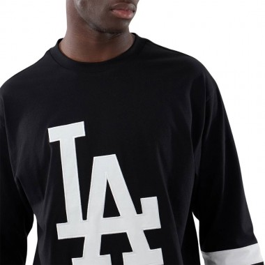 NEW ERA MLB LA DODGERS OVERSIZED LS TEE BLACK