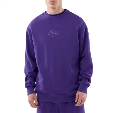 NEW ERA NBA LA LAKERS OVERSIZED CREWNECK PURPLE
