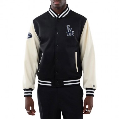 NEW ERA MLB LA DODGERS JERSEY BOMBER JACKET BLACK