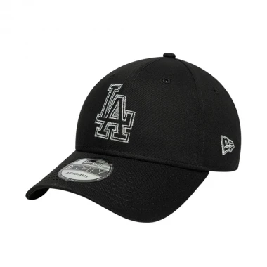 NEW ERA MLB LA DODGERS METALLIC OUTLINE 9FORTY ADJ CAP BLACK