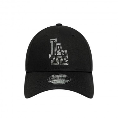 NEW ERA MLB LA DODGERS METALLIC OUTLINE 9FORTY ADJ CAP BLACK