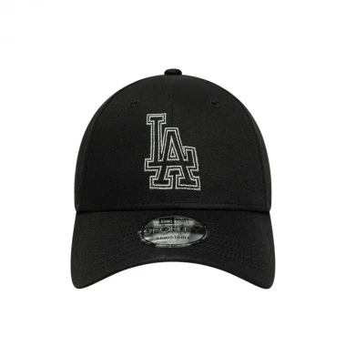 NEW ERA MLB LA DODGERS METALLIC OUTLINE 9FORTY ADJ CAP BLACK