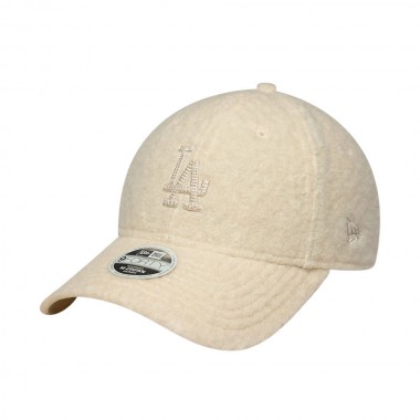 NEW ERA MLB LA DODGERS WINTER BORG WMNS 9FORTY MC ADJ CAP BEIGE