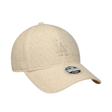 NEW ERA MLB LA DODGERS WINTER BORG WMNS 9FORTY MC ADJ CAP BEIGE