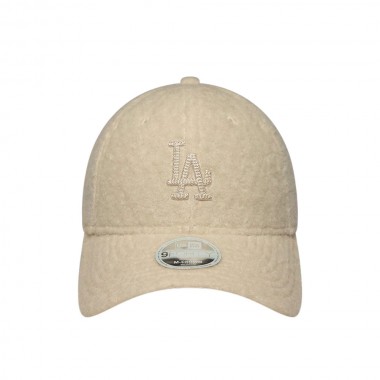 NEW ERA MLB LA DODGERS WINTER BORG WMNS 9FORTY MC ADJ CAP BEIGE