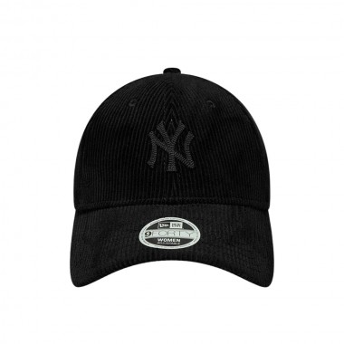 NEW ERA MLB NY YANKEES WMNS CORD 9FORTY ADJ CAP BLACK
