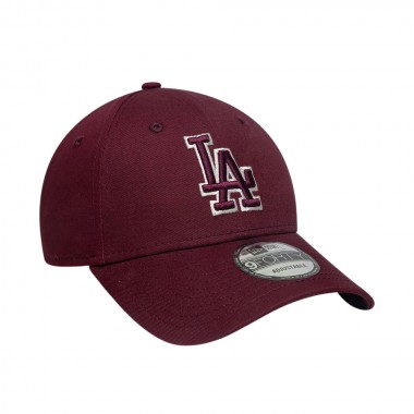 NEW ERA MLB LA DODGERS TEAM OUTLINE 9FORTY ADJ CAP DARK RED