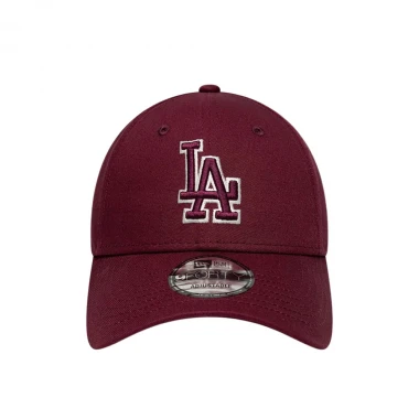 NEW ERA MLB LA DODGERS TEAM OUTLINE 9FORTY ADJ CAP DARK RED