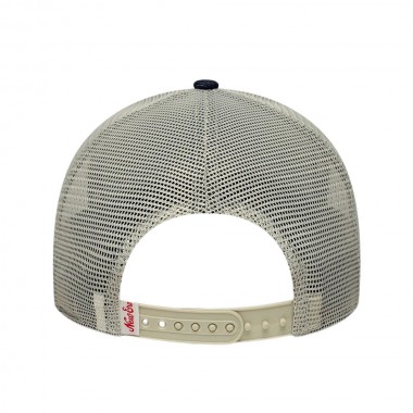 NEW ERA PATCH DENIM 9FORTY ADJ TRUCKER CAP DARK BLUE