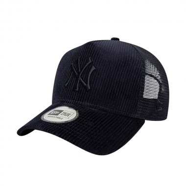 NEW ERA MLB NY YANKEES CORD 9FORTY ADJ TRUCKER CAP NAVY