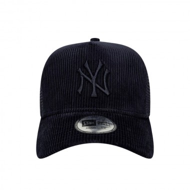 NEW ERA MLB NY YANKEES CORD 9FORTY ADJ TRUCKER CAP NAVY