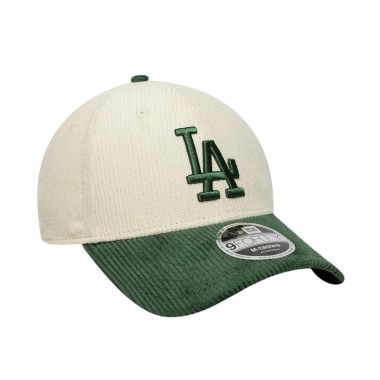 NEW ERA MLB LA DODGERS CORD 9FORTY MC ADJ CAP CREAM/GREEN