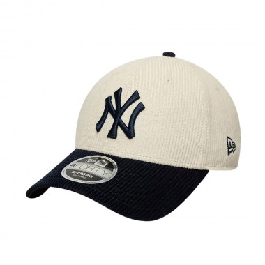 NEW ERA MLB NEW YORK YANKEES CORD 9FORTY MC ADJ CAP WHITE/BLACK