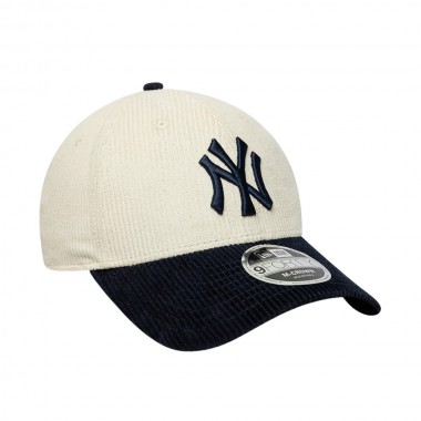 NEW ERA MLB NEW YORK YANKEES CORD 9FORTY MC ADJ CAP WHITE/BLACK