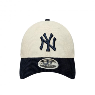 NEW ERA MLB NEW YORK YANKEES CORD 9FORTY MC ADJ CAP WHITE/BLACK