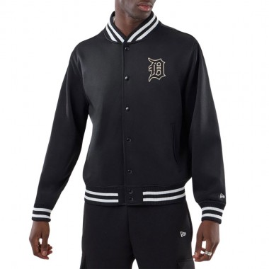 NEW ERA MLB DETROIT TIGERS JERSEY BOMBER JACKET BLACK