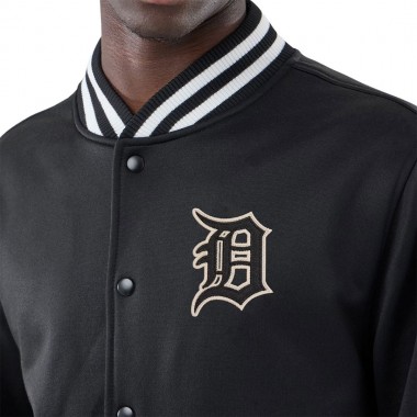 NEW ERA MLB DETROIT TIGERS JERSEY BOMBER JACKET BLACK