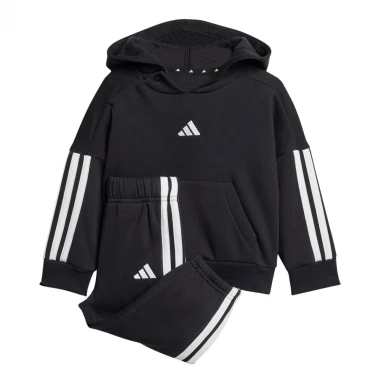 ADIDAS ESSENTIALS INF HOODIE JOGGER SET BLACK/WHITE