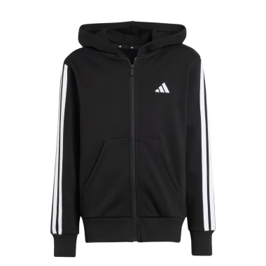 ADIDAS ESSENTIALS JUNIOR FULL ZIP HOODIE BLACK/WHITE