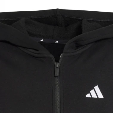 ADIDAS ESSENTIALS JUNIOR FULL ZIP HOODIE BLACK/WHITE