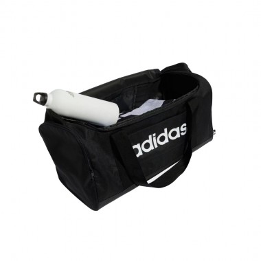 ADIDAS LINEAR DUFFEL BAG SMALL BLACK/BLACK/WHITE