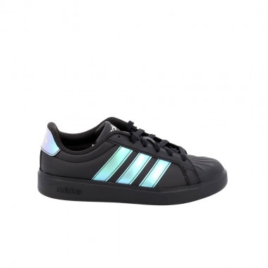 ADIDAS STREETTALK JUNIOR SHOES CBLACK/IRIDES/FTWWHT