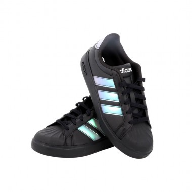 ADIDAS STREETTALK JUNIOR SHOES CBLACK/IRIDES/FTWWHT