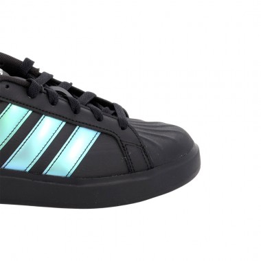 ADIDAS STREETTALK JUNIOR SHOES CBLACK/IRIDES/FTWWHT