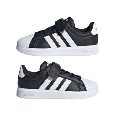 ADIDAS STREETTALK K SHOES CBLACK/FTWWHT/FTWWHT