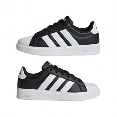 ADIDAS STREETTALK JUNIOR SHOES CBLACK/FTWWHT/FTWWHT