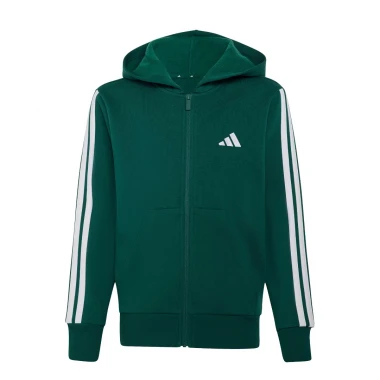 ADIDAS ESSENTIALS JUNIOR FULL ZIP HOODIE CGREEN/WHITE