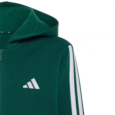 ADIDAS ESSENTIALS JUNIOR FULL ZIP HOODIE CGREEN/WHITE