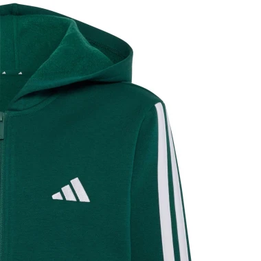 ADIDAS ESSENTIALS JUNIOR FULL ZIP HOODIE CGREEN/WHITE