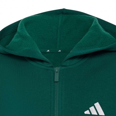 ADIDAS ESSENTIALS JUNIOR FULL ZIP HOODIE CGREEN/WHITE