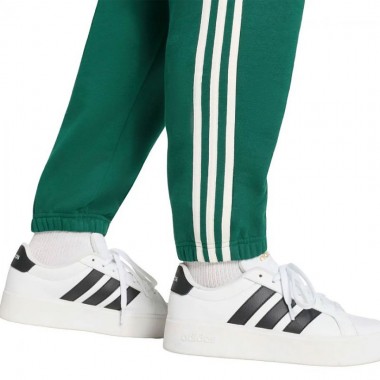 ADIDAS ESSENTIALS 3-STR TAPERED CUFFED SWEATPANTS CGREEN/OWHITE