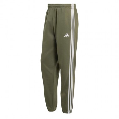 ADIDAS ESSENTIALS 3-STR TAPERED CUFFED SWEATPANTS OLIFOU/WHITE