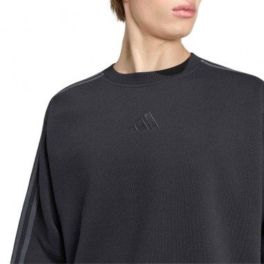 ADIDAS ESSENTIALS 3-STRIPES SWEATSHIRT BLACK/CARBON
