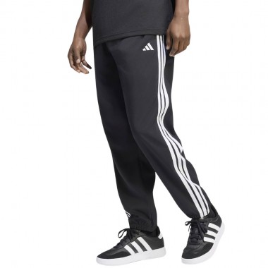 ADIDAS ESSENTIALS 3-S LITE WOVEN TAPERED CUFFED PANTS BLK/WHITE